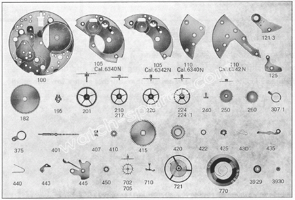 Unitas 6340,6342,6450,6452