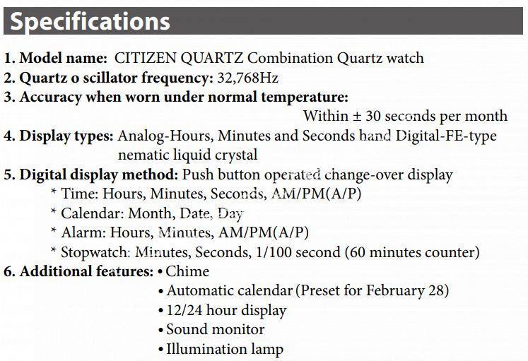 Citizen C200, Citizen C201, Citizen C210